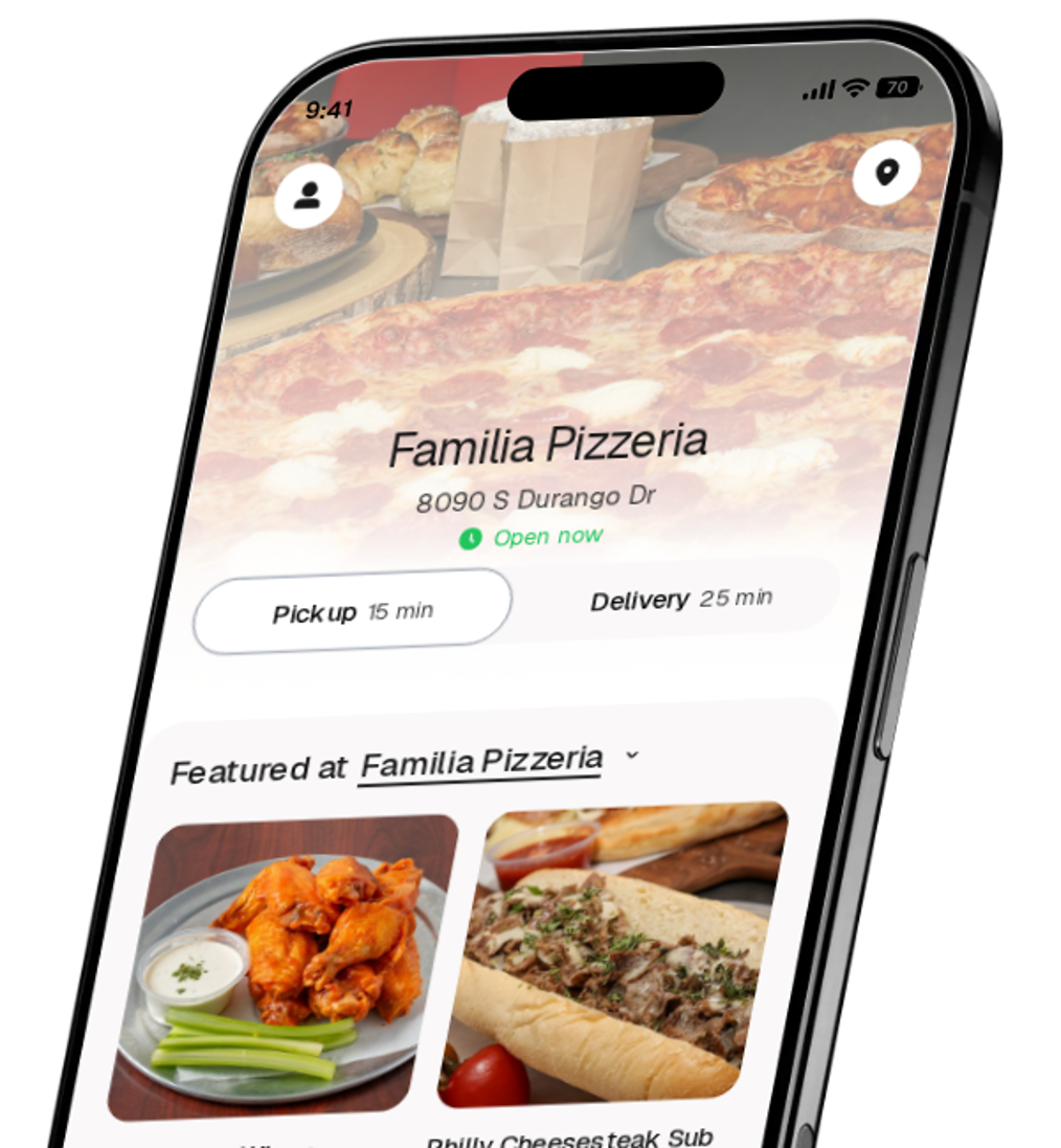 Familia Pizzeria app preview